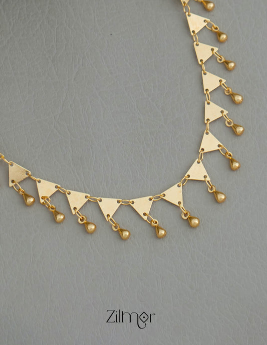 PE101851  - Gold Plated Geometric shape Collar Necklace