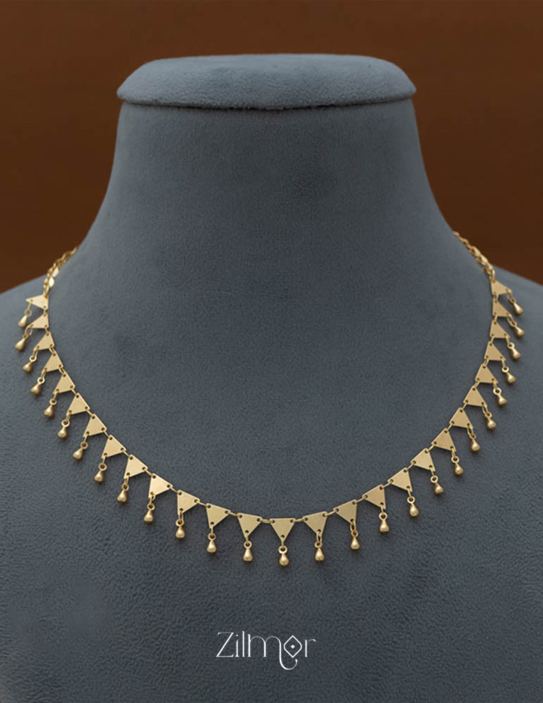 PE101851  - Gold Plated Geometric shape Collar Necklace 3-Zilmor