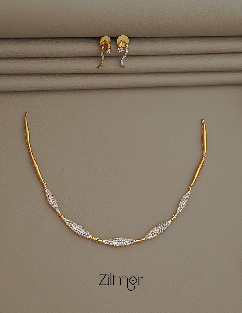 SN1011365 - Premium Antique AD Stone  Necklace with Earrings