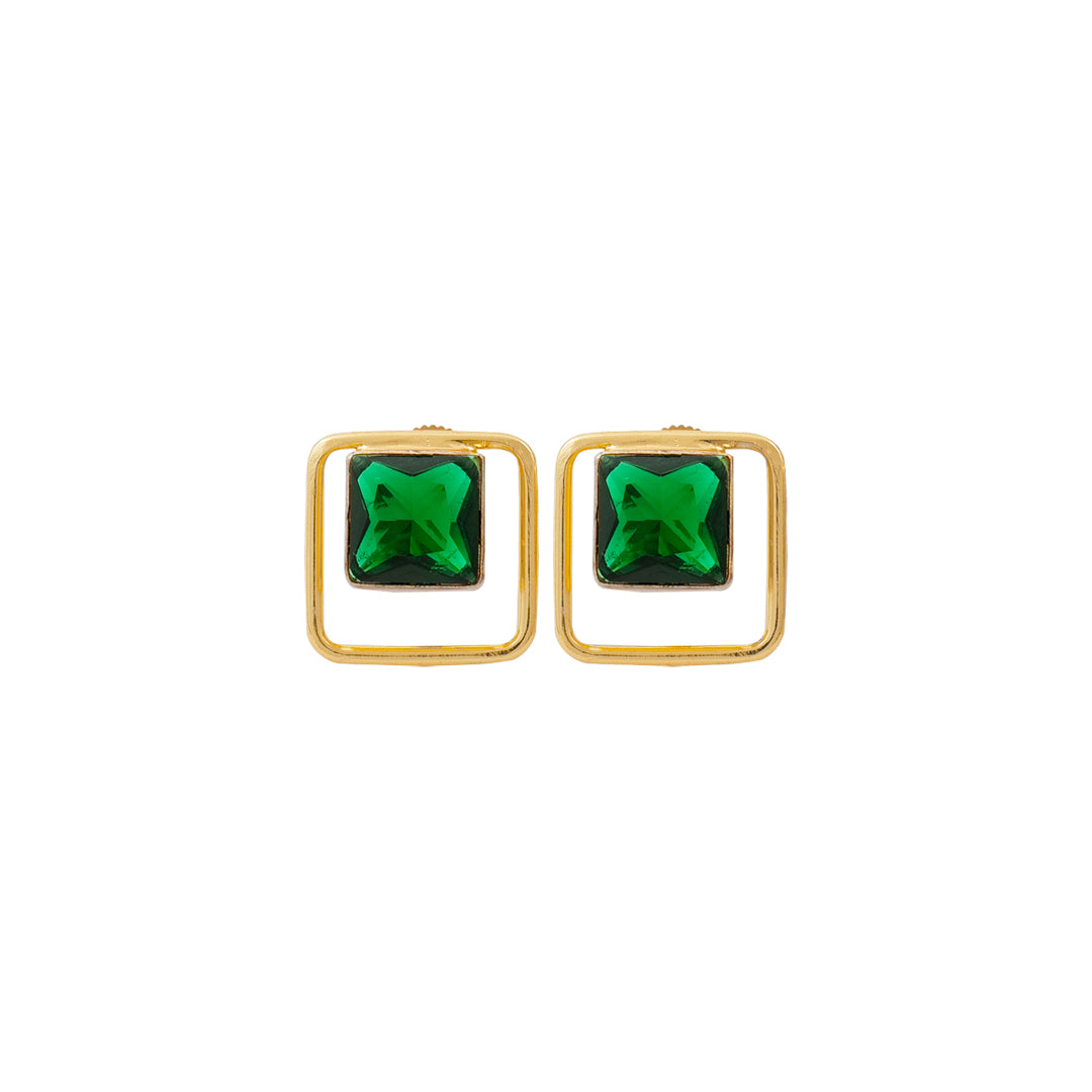 Glossy Stone Earrings (color option) - KE100443