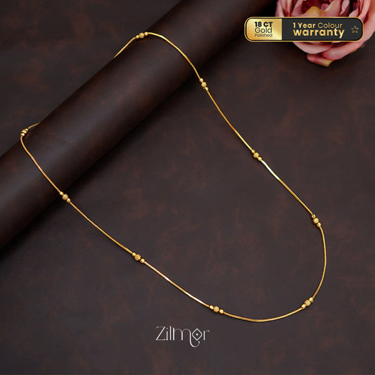 KT1011419 - Gold toned Simple Chain Necklace