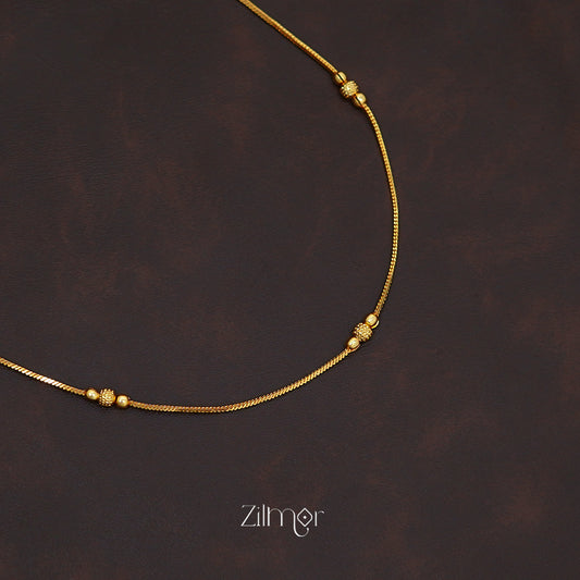 KT1011419 - Gold toned Simple Chain Necklace