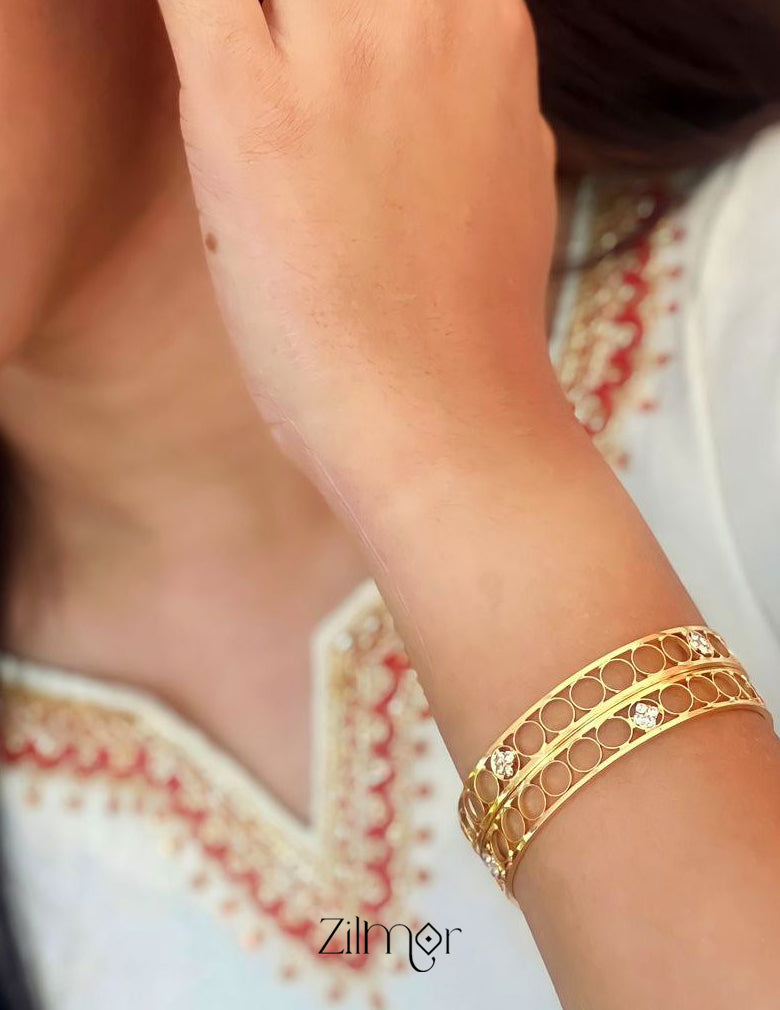 KF101045 - AD stone Bangle (Pair) 2-Zilmor