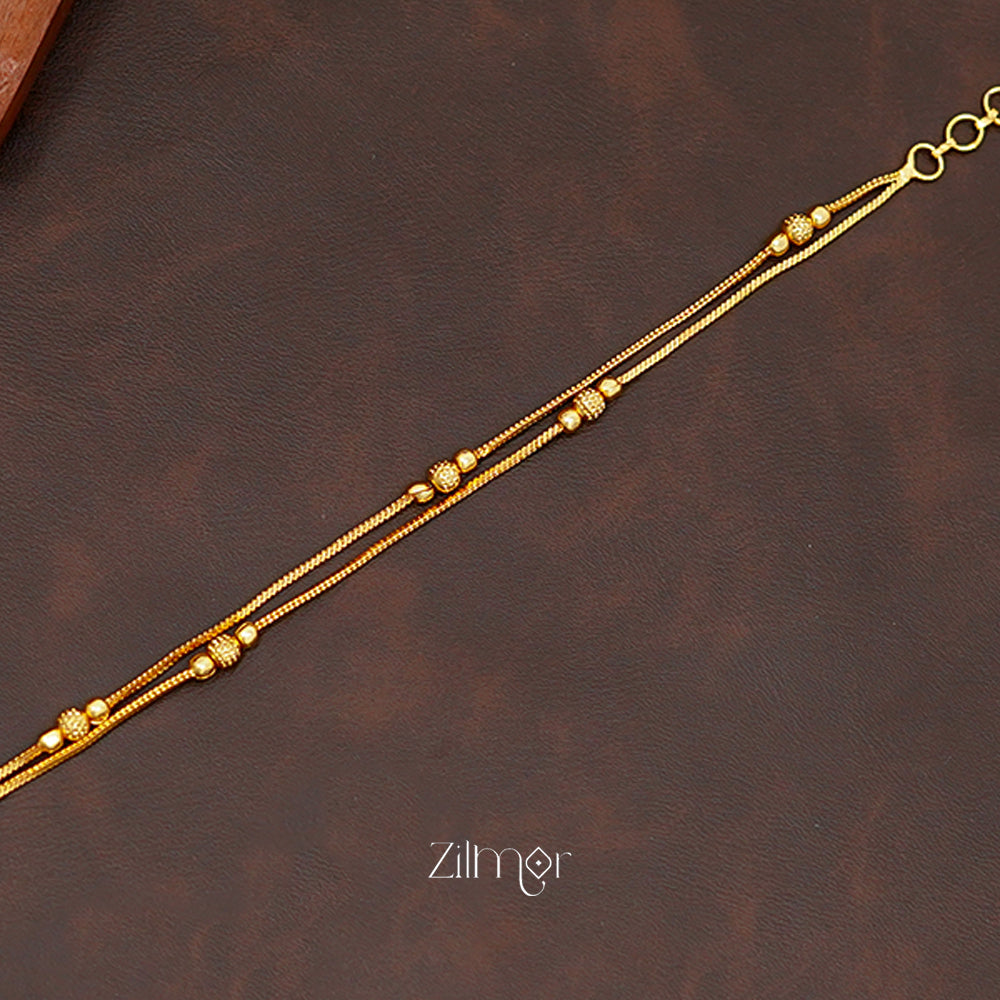 KT1011420 - Gold Toned  Double Layer Bracelet