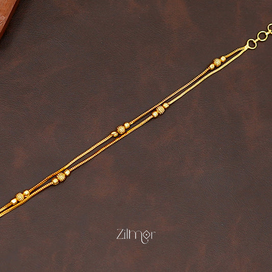 KT1011420 - Gold Toned  Double Layer Bracelet