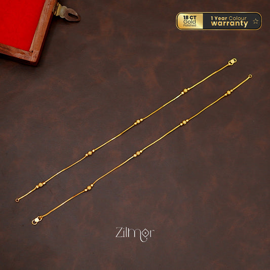 KT1011421 - Gold Toned pair Anklet