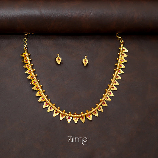 PP101876 - Gold Plated Thali kootam short necklace