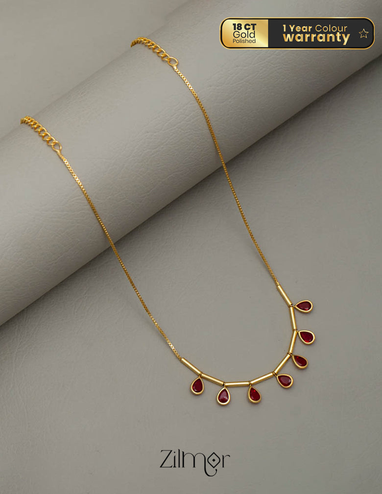 PE101657  - Gold tone Simple Necklace 1-Zilmor