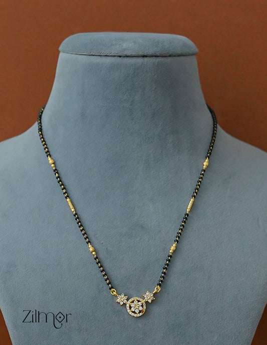 PP1011952- Gold Plated AD Stone Pendant Mangalsutra Necklace