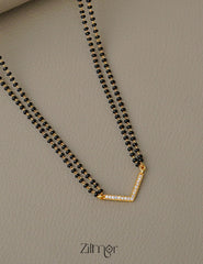 PP1011637- Gold Plated AD Stone Pendant Traditional Mangalsutra Necklace 2-Zilmor