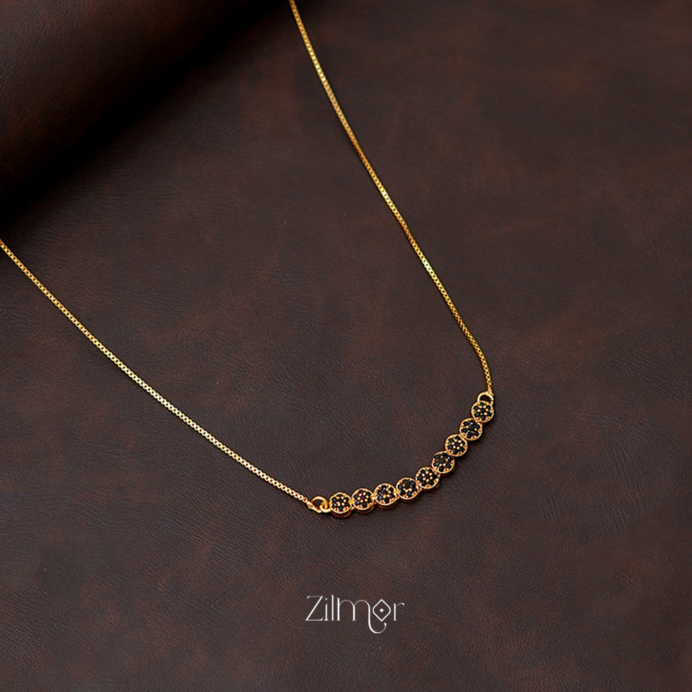 ZK1011412 -  Gold Tone AD Stone  Simple Necklace