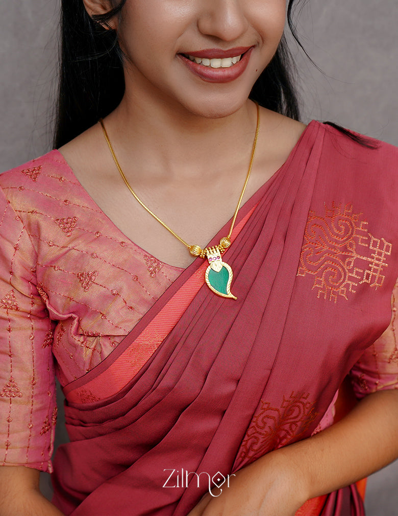 PP101327 - Traditional  Palakka Mango Necklace Set 3-Zilmor