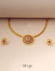 Premium Antique Choker with Earrings (color option) - SN10057 1-Zilmor