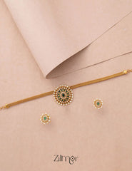 Premium Antique Choker with Earrings (color option) - SN10057 4-Zilmor