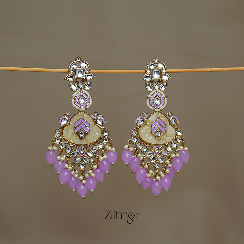 FS1011252 -  Designer Kundan Chandbali Earrings