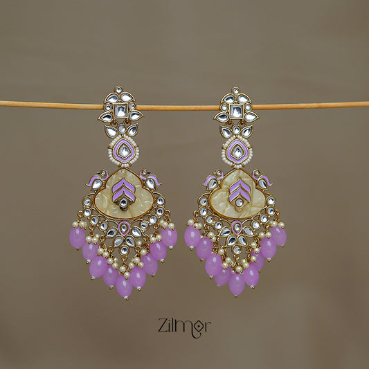 FS1011252 -  Designer Kundan Chandbali Earrings