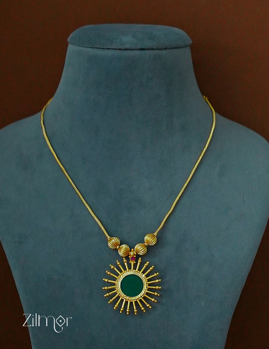 ZR1011933 -  Gold Plated Kerala Traditional Palakka  Necklace 2-Zilmor