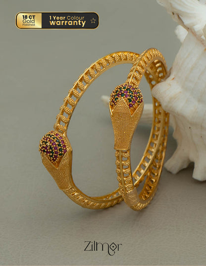 KF101277  - Gold Plated Bangle (pair) 1-Zilmor