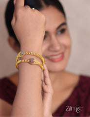 KF101277  - Gold Plated Bangle (pair)