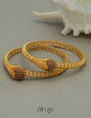 KF101277  - Gold Plated Bangle (pair)