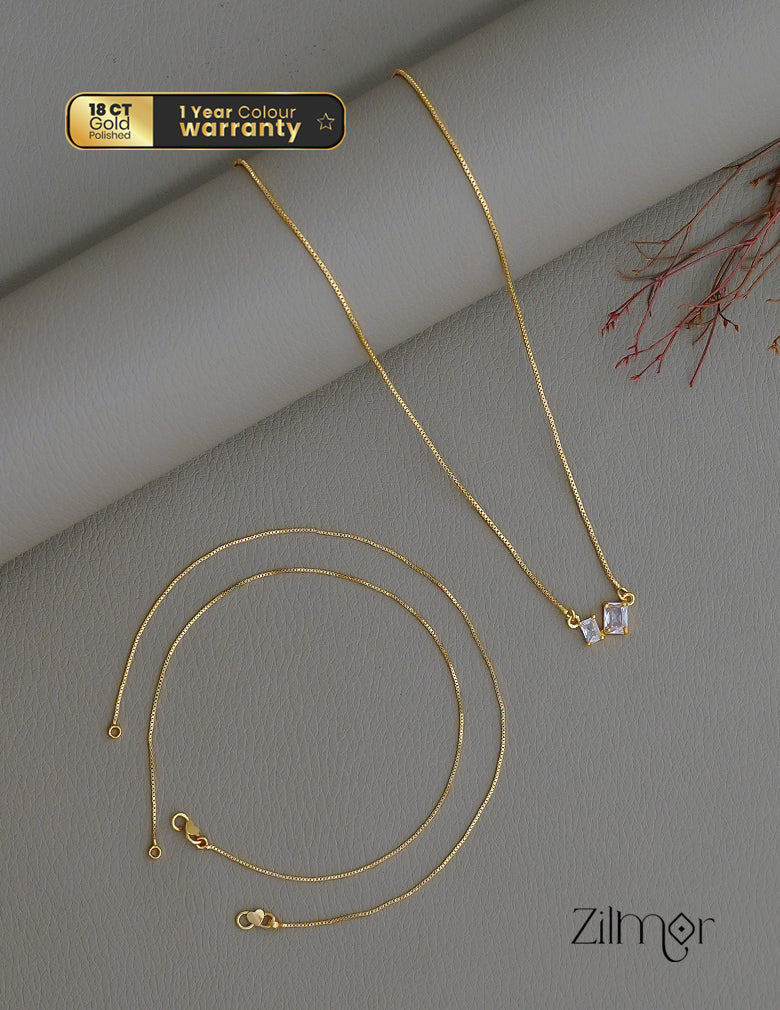 KY1011789 - Simple pendant Necklace & pair Anklet Combo 1-Zilmor