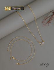 KY1011789 - Simple pendant Necklace & pair Anklet Combo 1-Zilmor