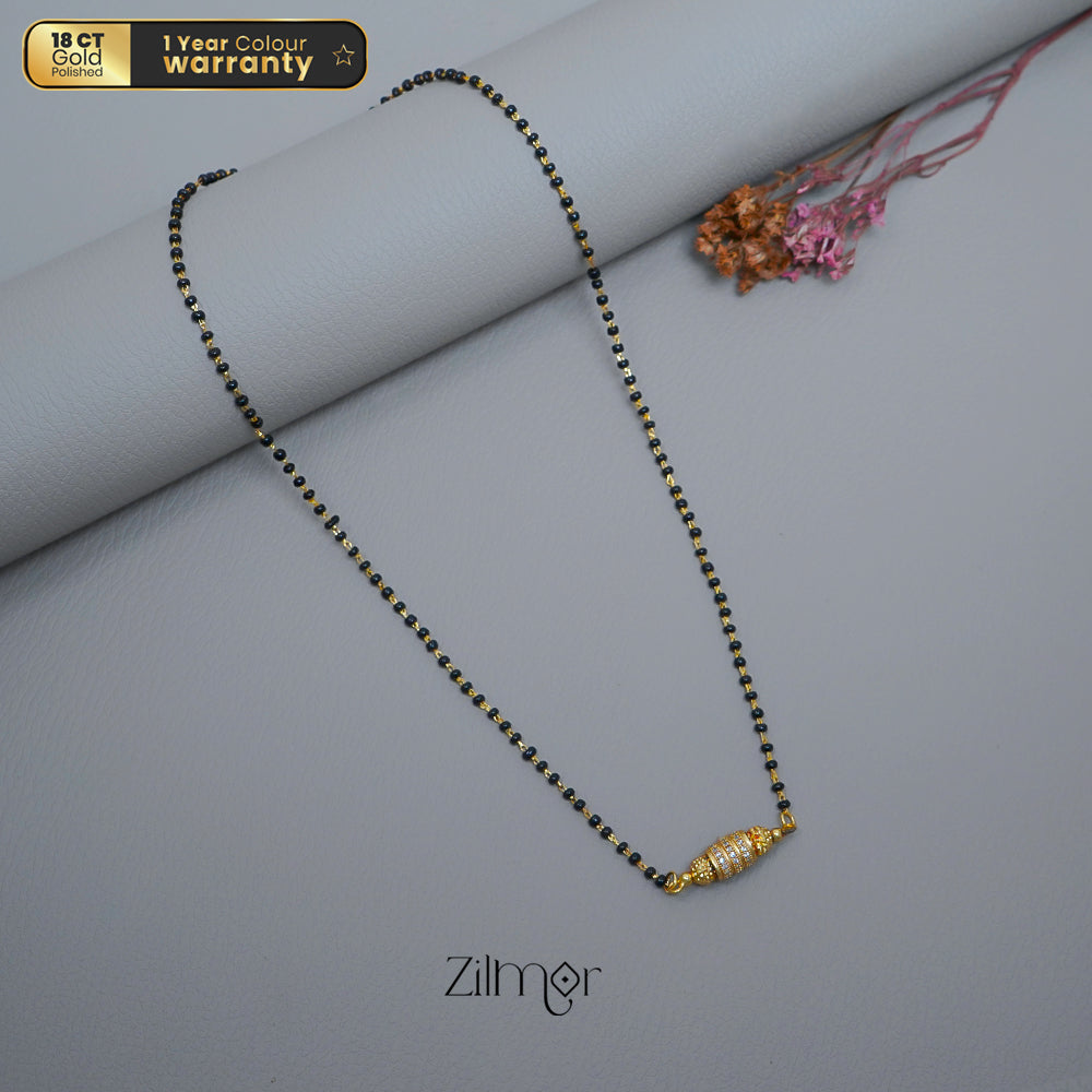 KT1011542 - Gold Plated AD Stone Pendant Mangalsutra Necklace