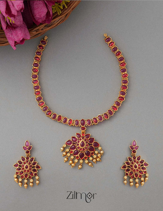 BH101099 - Premium Antique Necklace set with Earring