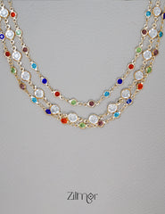 KY1011125 - Gold Tone Necklace Bracelet Set 3-Zilmor