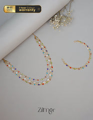 KY1011125 - Gold Tone Necklace Bracelet Set 1-Zilmor