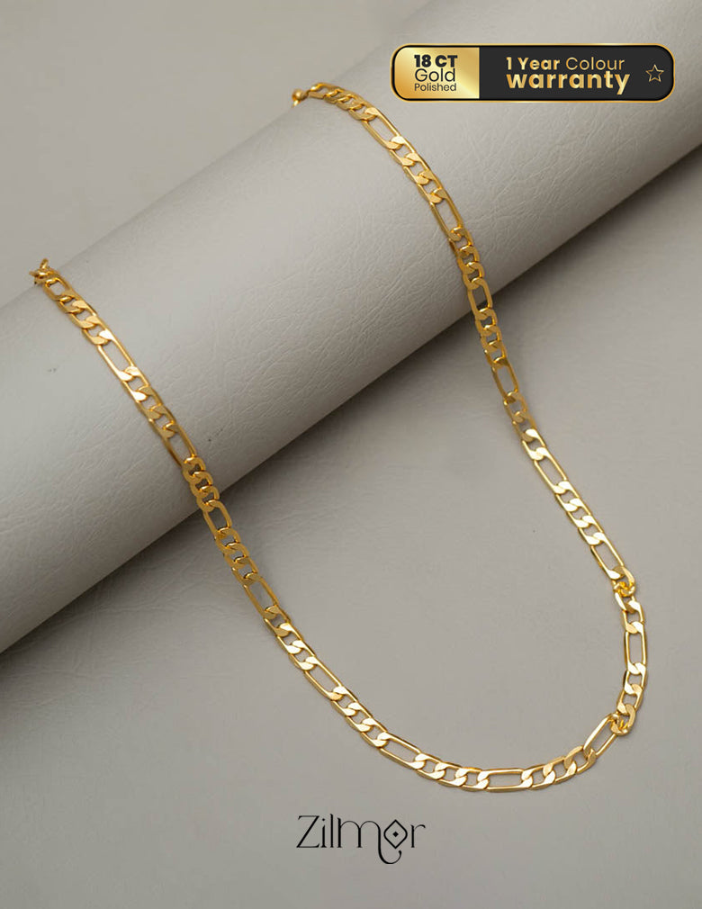 KY101539 - Anti Tarnish Figaro Link Chain Necklace 1-Zilmor
