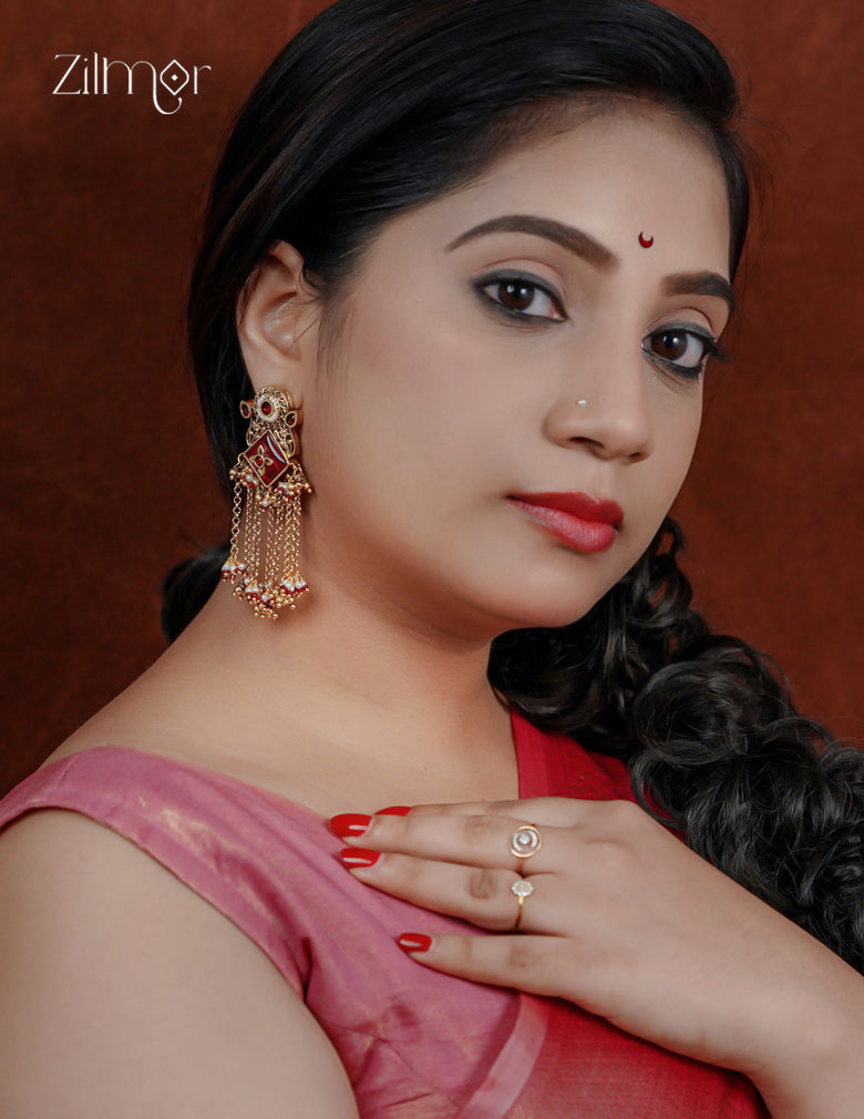 Kashmiri Earrings – Handcrafted Traditional Danglers - FS1012354