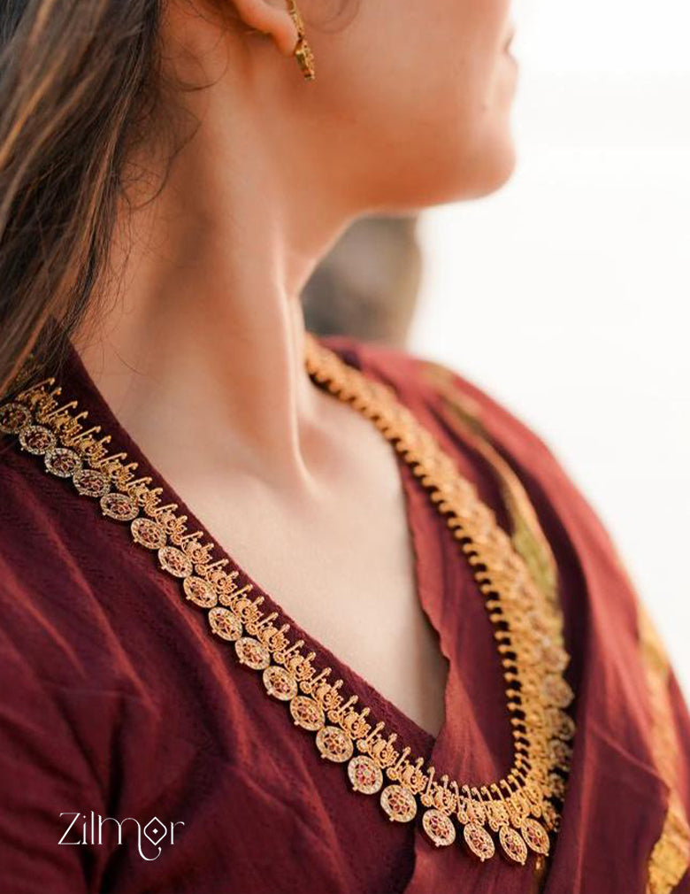 SN101492 - Premium Antique Bridal Necklace with Earrings 1-Zilmor