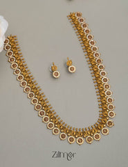 SN101492 - Premium Antique Bridal Necklace with Earrings 3-Zilmor