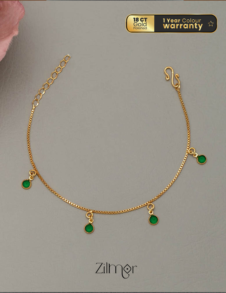 TR101712 - Gold Toned Stone Bracelet