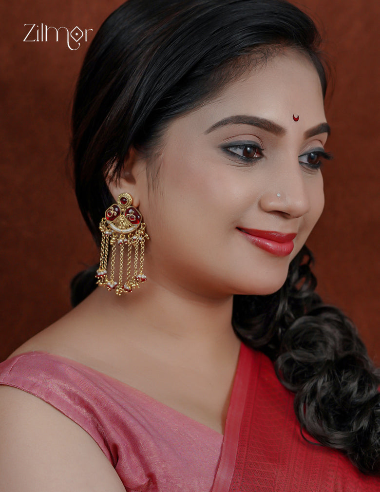 Kashmiri Earrings – Handcrafted Traditional Danglers - FS1012352