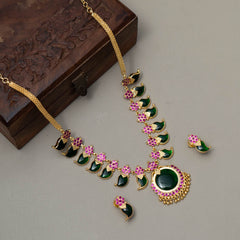 AG101495 - Mango Palakka Necklace Earring Set