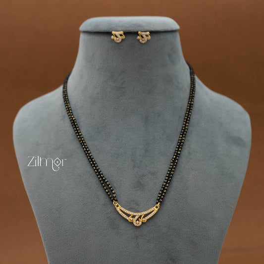 KJ101347 - Mangalsutra Necklace Earring Set