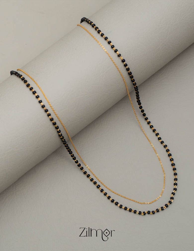 KY101544 - Simple Double layer Necklace 1-Zilmor