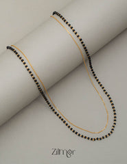 KY101544 - Simple Double layer Necklace 1-Zilmor
