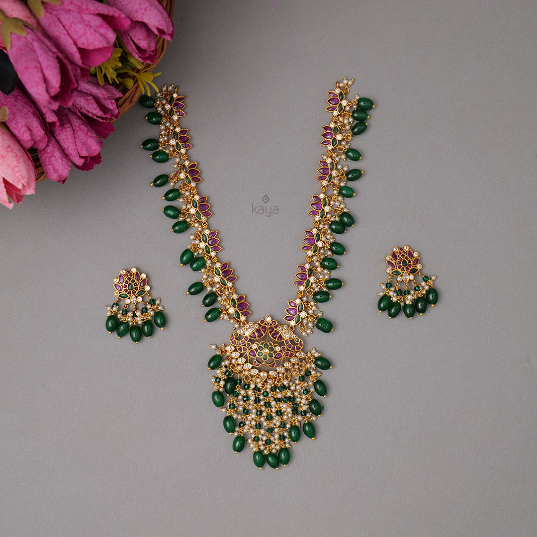 NV100904 - Thamara Long Necklace with matching Earrings