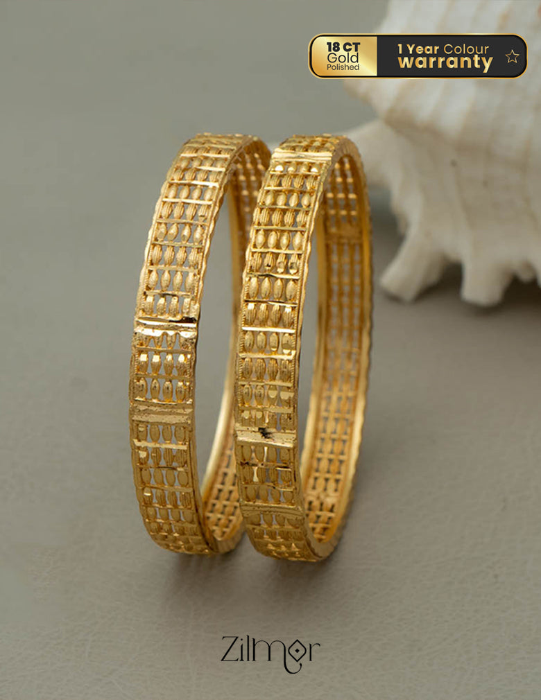 KF101445 - Gold Plated Bangle (pair)