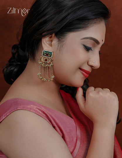 Kashmiri Earrings – Handcrafted Traditional Danglers - FS1012350