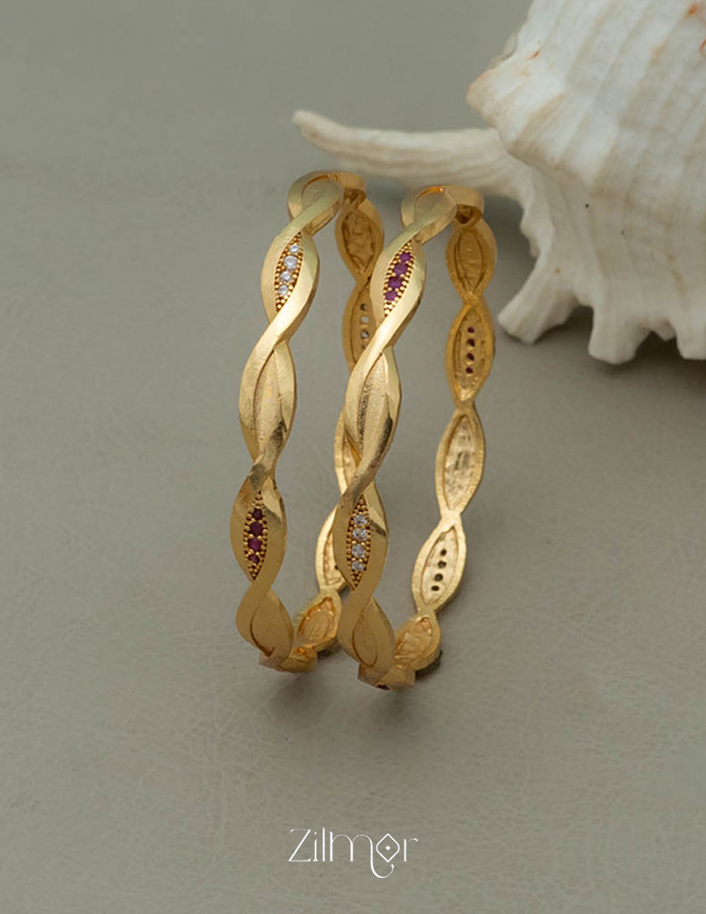 KF101280 - Gold Plated Bangle (pair) 2-Zilmor