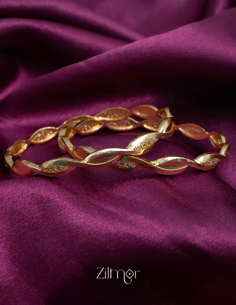 KF101280 - Gold Plated Bangle (pair) 3-Zilmor