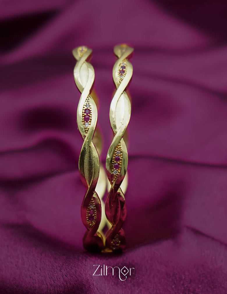 KF101280 - Gold Plated Bangle (pair) 4-Zilmor