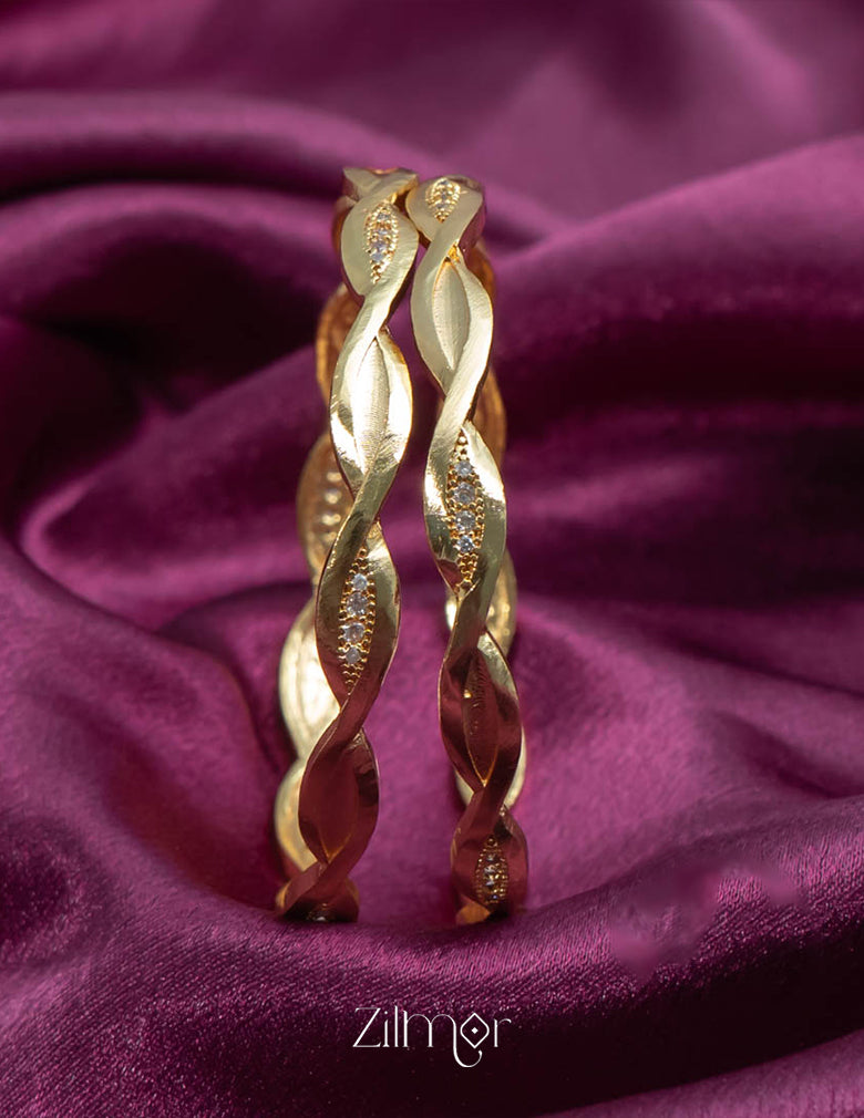 KF101280 - Gold Plated Bangle (pair) 5-Zilmor
