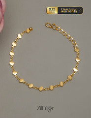 KY1011755 - Anti Tarnish Dot Layered Chain Necklace & Bracelet Combo 3-Zilmor