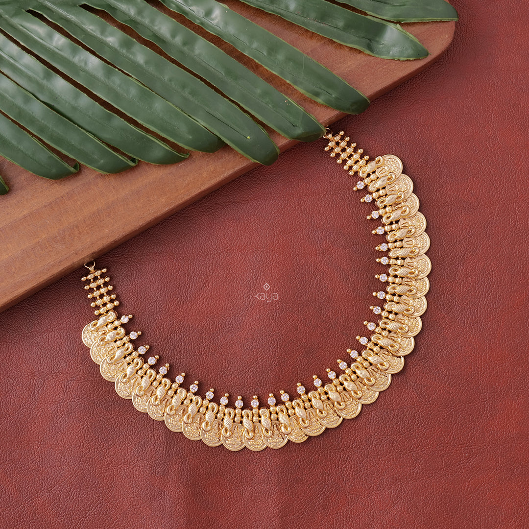 Lakshmi coin Short Necklace