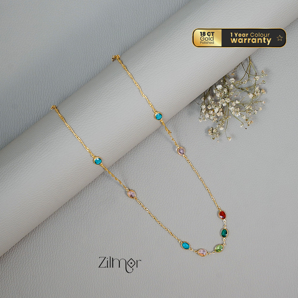 KY101993 - Simple Semi Precious Stone  Necklace